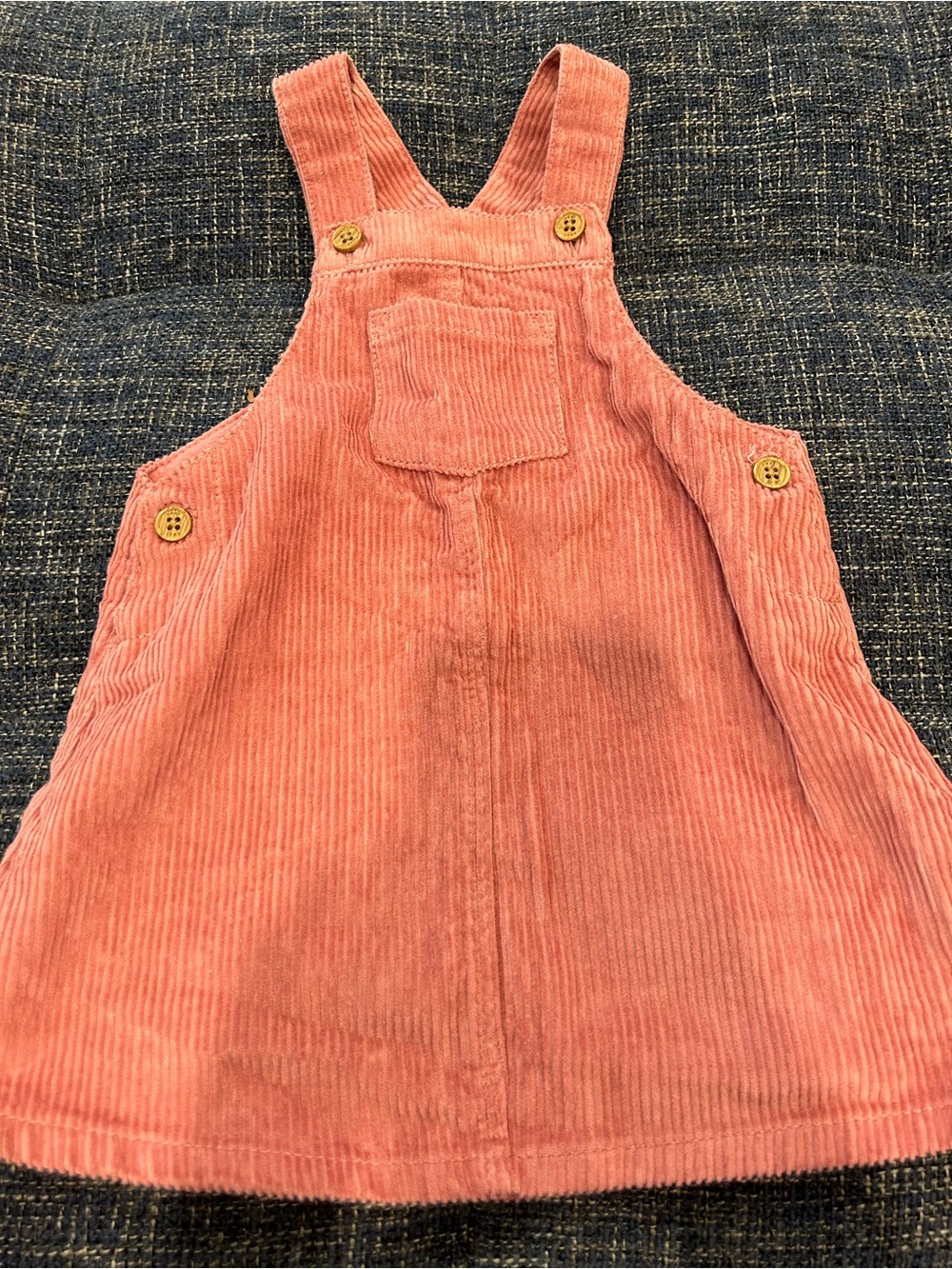 Next Corduroy Overall Dress Pink